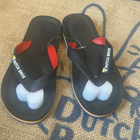 ✌️NWT Dutch Bros Unisex Flip Flops - Picture 2 of 9